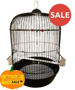 Parrot-Supplies Tampa Round Small Bird Cage - Black